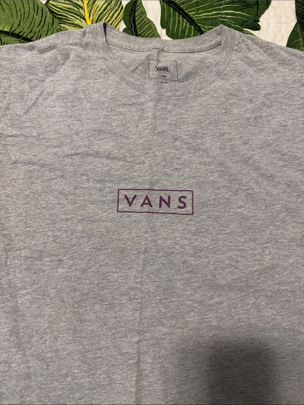 Vans Heather Gray graphic tee.
